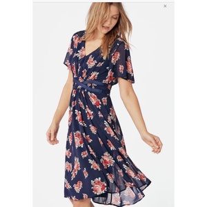 Floral midi dress semi sheer